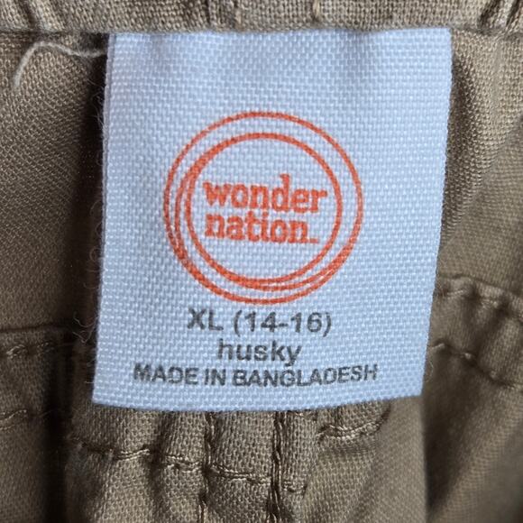Wonder Nation Tan Shorts Elastic Drawstring Waist Youth Size XL 14/16 Husky - Picture 5 of 6